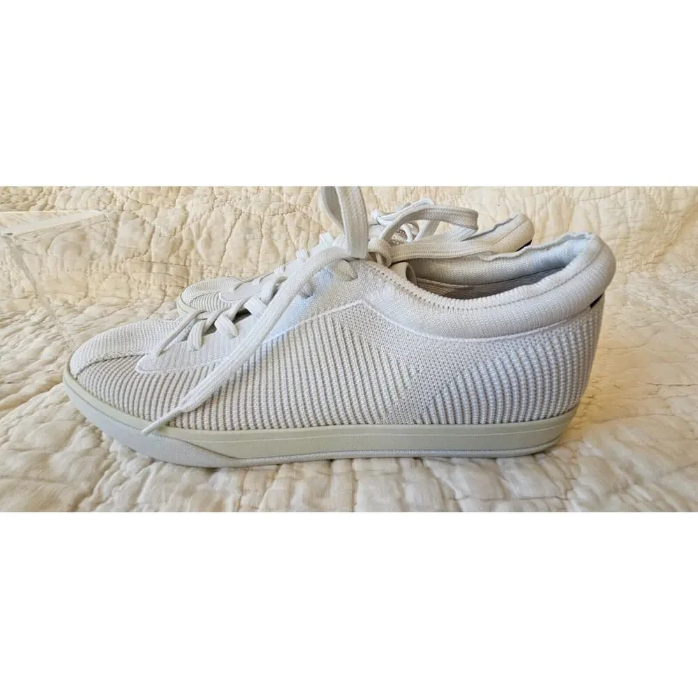 Rothy’s Womens The Lace Up Sneakers Tennis Shoe Bright White Size 11 Retail $149